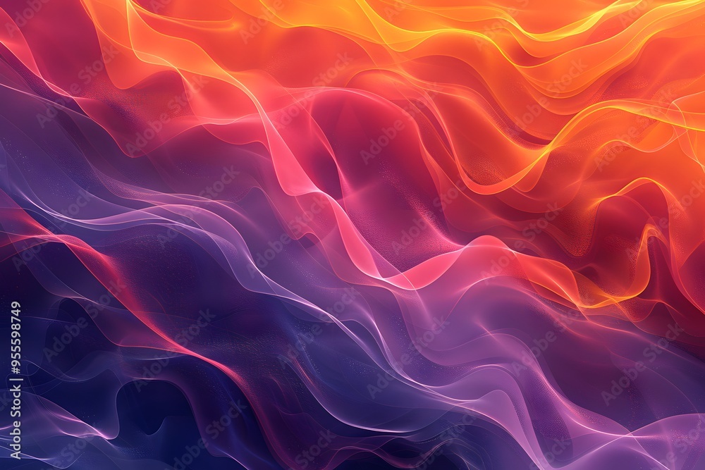 Vibrant Waves of Colorful Abstract Flow