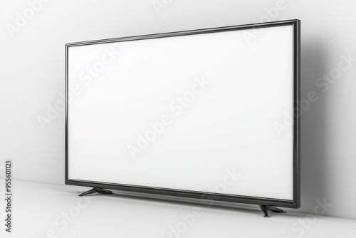 TV screen mockup on isolated background created with Generative AI