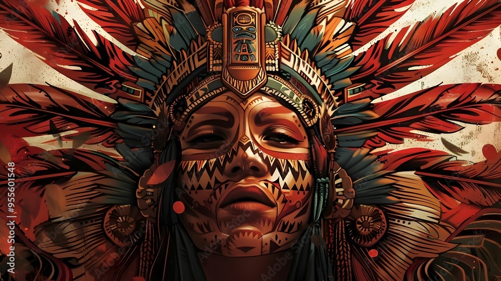 AZTEC CONCEPT ILLUSTRATION AZTEC CONCEPT ILLUSTRATION