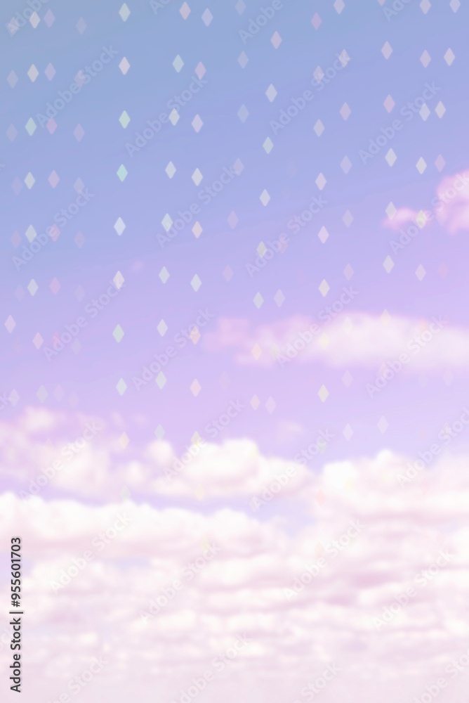Obraz premium Hand drawn cute pastel background in girly and unicorn style. Happy backdrop can use for card or wallpaper.