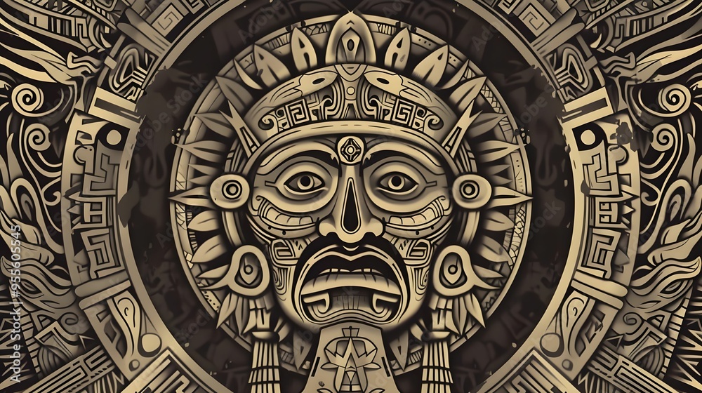 AZTEC CONCEPT ILLUSTRATION AZTEC CONCEPT ILLUSTRATION