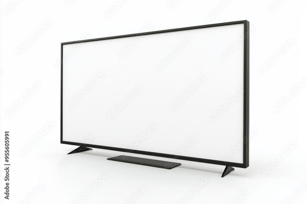 TV screen mockup on isolated background created with Generative AI