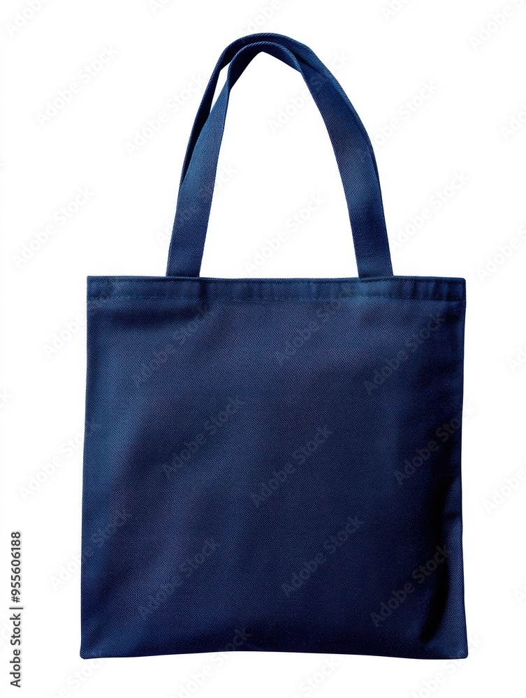Tote Bag Navy. Cotton Canvas Eco Shopping Sack Mockup Blank Template Isolated on White Background Tote Bag Navy. Cotton Canvas Eco Shopping Sack Mockup Blank Template Isolated on White Background