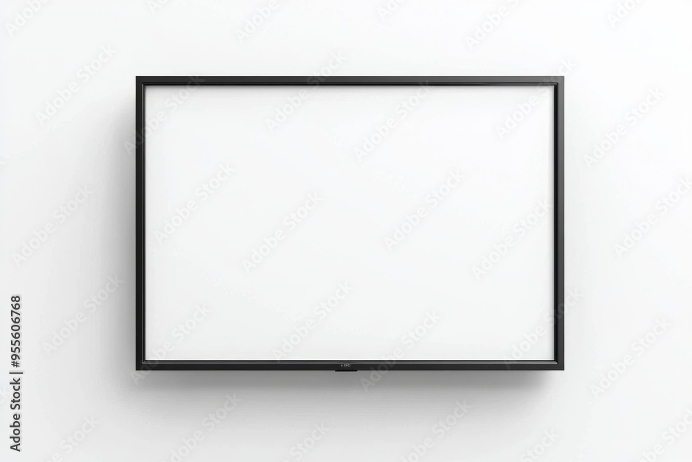 TV screen mockup on isolated background created with Generative AI TV screen mockup on isolated background created with Generative AI