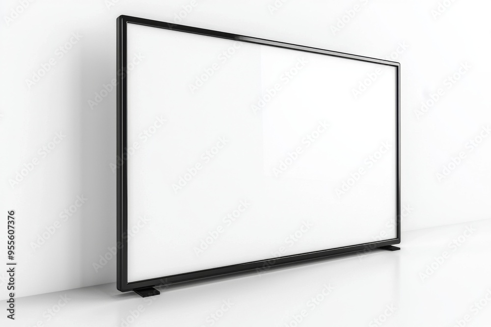TV screen mockup on isolated background created with Generative AI TV screen mockup on isolated background created with Generative AI