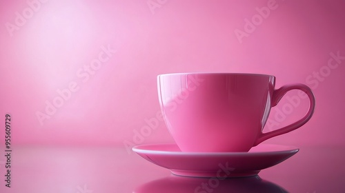 Wallpaper Mural pink cup on the pink background Torontodigital.ca