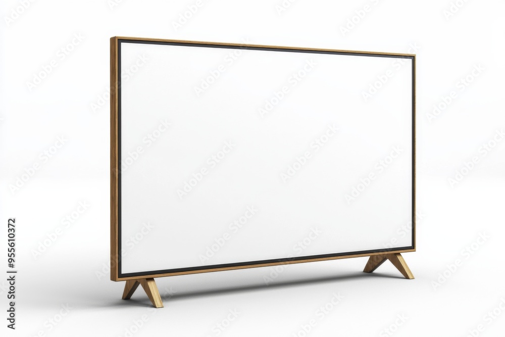TV screen mockup on isolated background created with Generative AI TV screen mockup on isolated background created with Generative AI