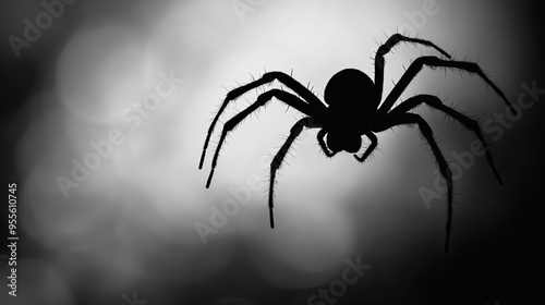 silhouette photography of spider