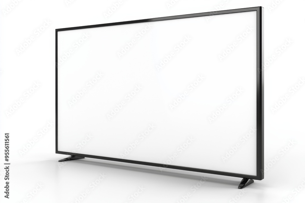 TV screen mockup on isolated background created with Generative AI TV screen mockup on isolated background created with Generative AI