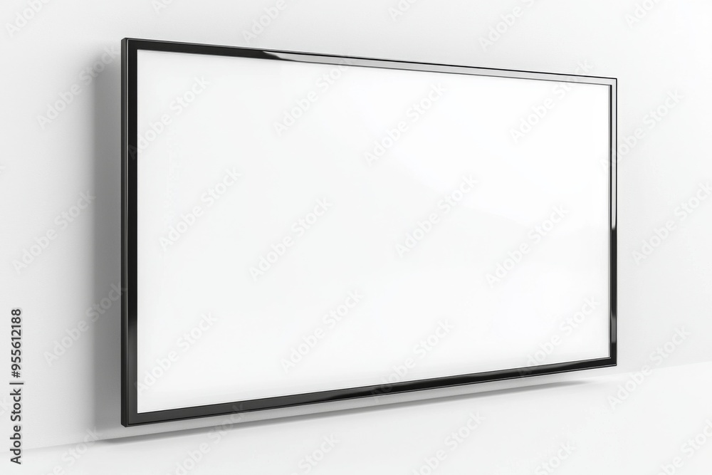 TV screen mockup on isolated background created with Generative AI TV screen mockup on isolated background created with Generative AI