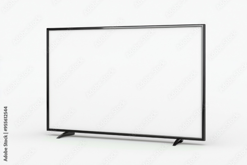 TV screen mockup on isolated background created with Generative AI TV screen mockup on isolated background created with Generative AI