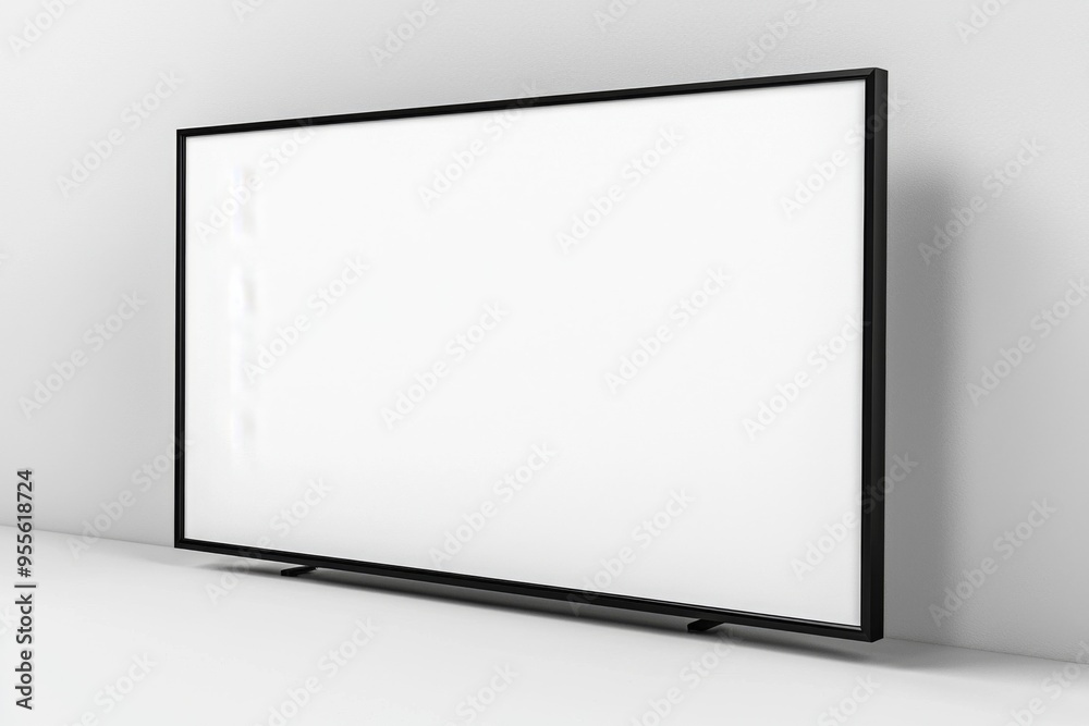 TV screen mockup on isolated background created with Generative AI TV screen mockup on isolated background created with Generative AI