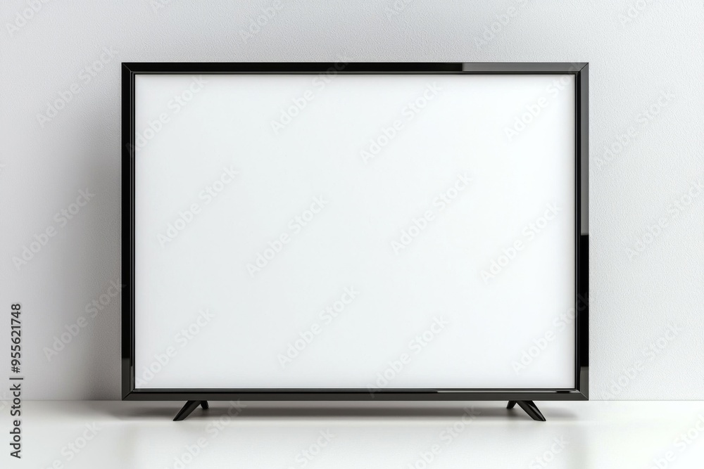 TV screen mockup on isolated background created with Generative AI TV screen mockup on isolated background created with Generative AI