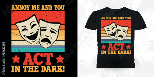 Funny Theater Director Retro Vintage Theater T-shirt Design