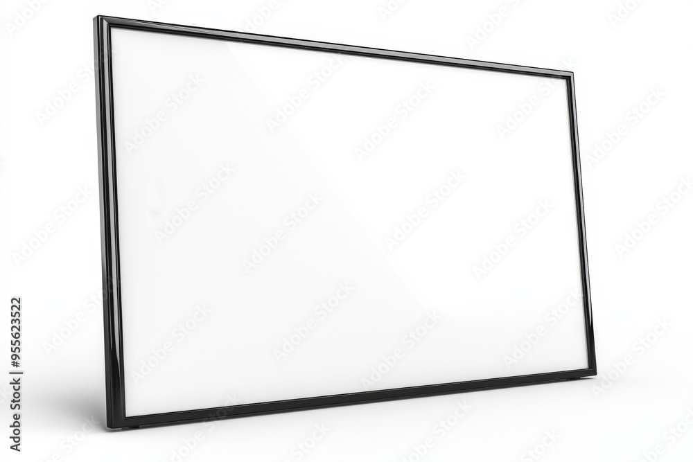 TV screen mockup on isolated background created with Generative AI TV screen mockup on isolated background created with Generative AI