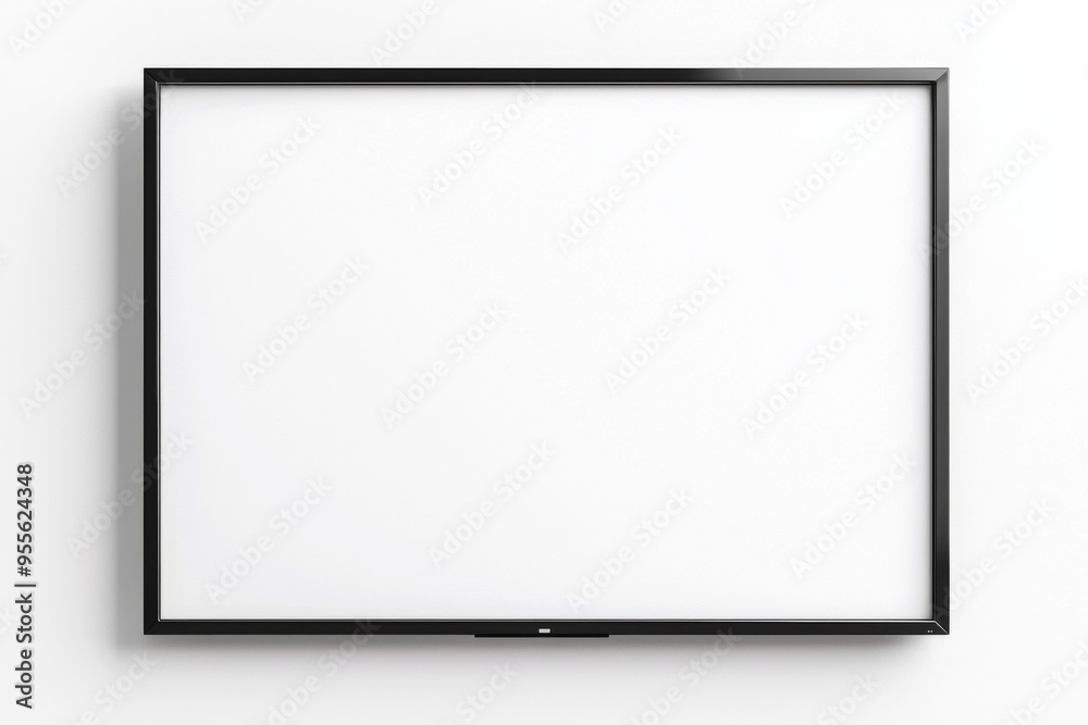 TV screen mockup on isolated background created with Generative AI TV screen mockup on isolated background created with Generative AI