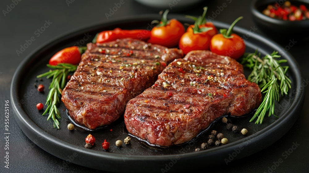 Meat and vegetables healthy food diet. Juicy steaks of fresh red meat. Barbecue set. Meat and vegetables healthy food diet. Juicy steaks of fresh red meat. Barbecue set.