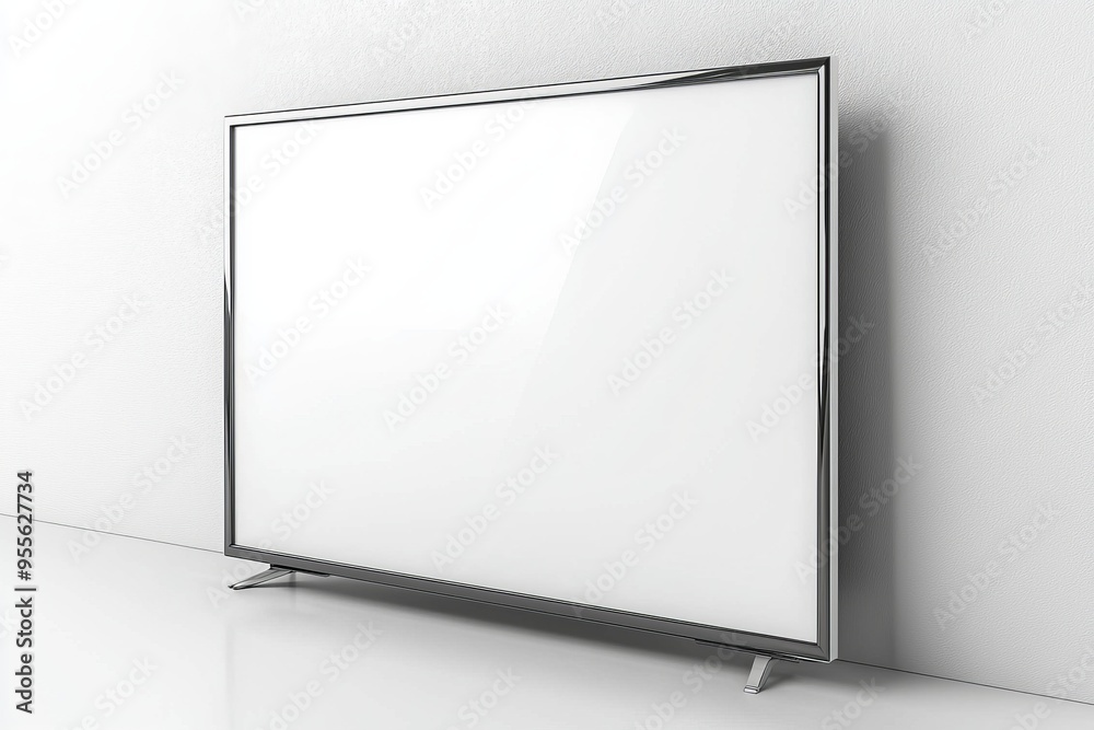 TV screen mockup on isolated background created with Generative AI TV screen mockup on isolated background created with Generative AI