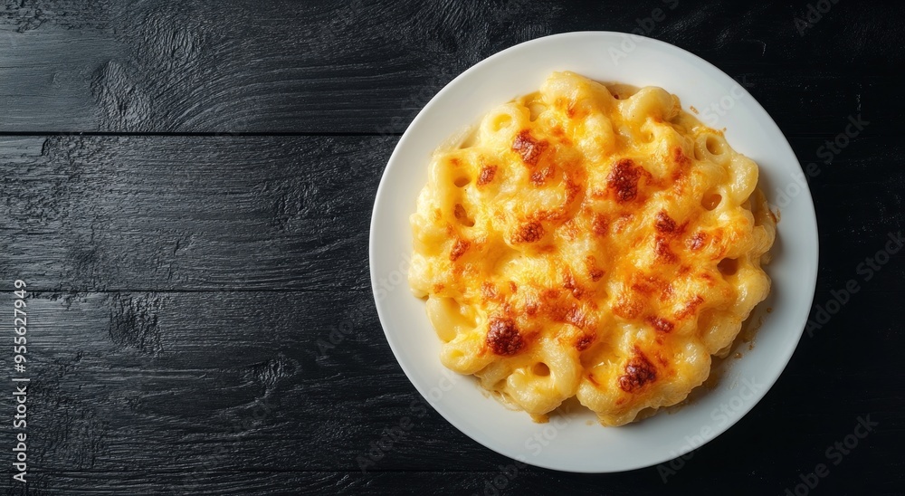 Mac and Cheese on a White Plate Mac and Cheese on a White Plate
