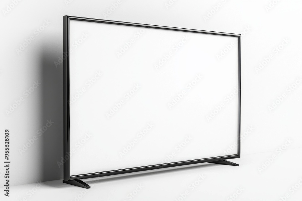 TV screen mockup on isolated background created with Generative AI TV screen mockup on isolated background created with Generative AI