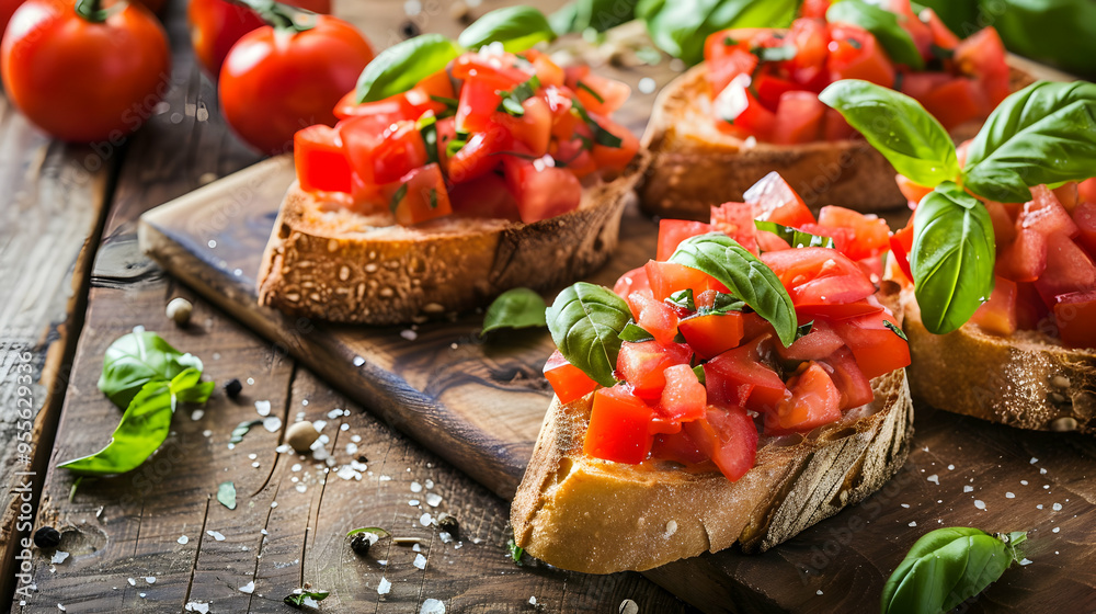 Bruschetta With Tomatoes And Basil Rustic Tab Bruschetta With Tomatoes And Basil Rustic Tab