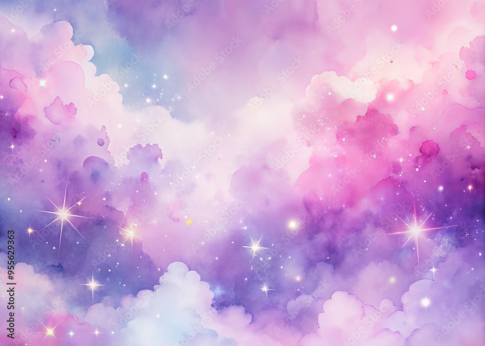 Soft, blended pink and purple hues swirl together in a dreamy watercolor background, evoking a sense of whimsy, Soft, blended pink and purple hues swirl together in a dreamy watercolor background, evoking a sense of whimsy,
