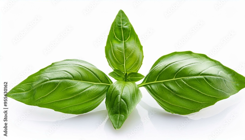 Obraz premium Green Basil Close-Up