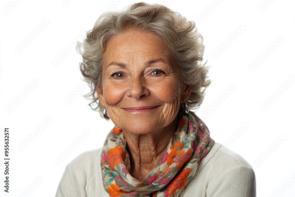 Grandma White Background. Smiling Senior Woman Portrait Isolated on White. Happiness and Beauty of Elderly Person Grandma White Background. Smiling Senior Woman Portrait Isolated on White. Happiness and Beauty of Elderly Person