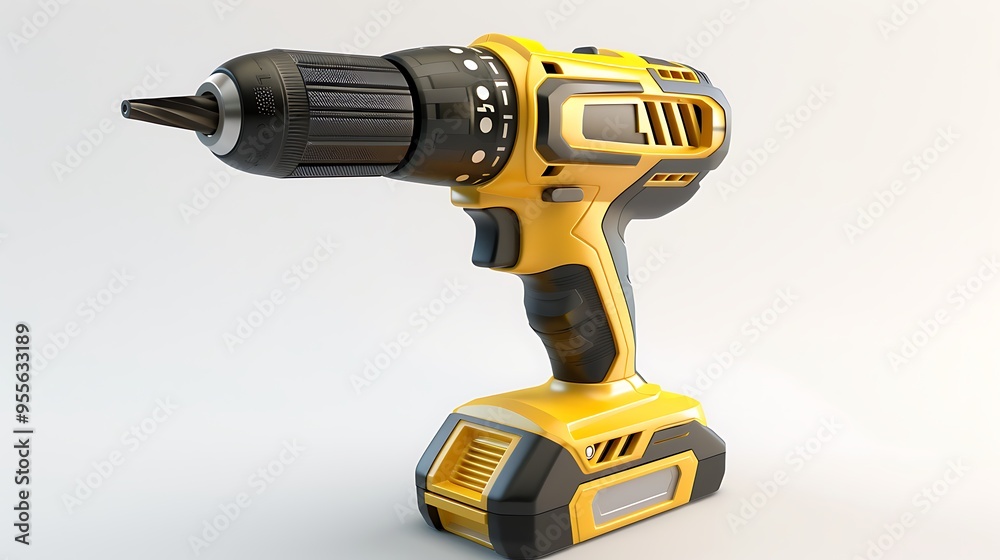 cordless drill isolated on white
