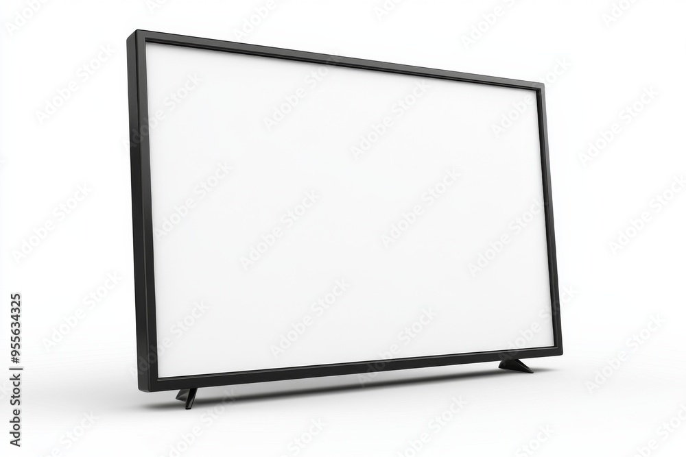 TV screen mockup on isolated background created with Generative AI TV screen mockup on isolated background created with Generative AI