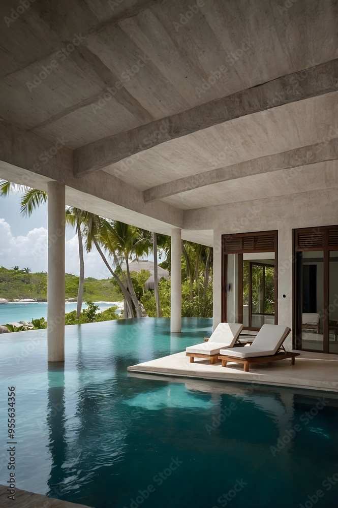 Fototapeta premium luxury swimming pool