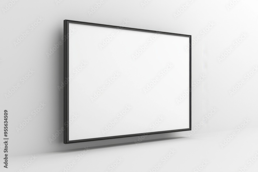 TV screen mockup on isolated background created with Generative AI TV screen mockup on isolated background created with Generative AI