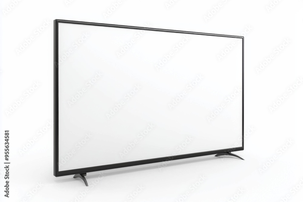 TV screen mockup on isolated background created with Generative AI TV screen mockup on isolated background created with Generative AI