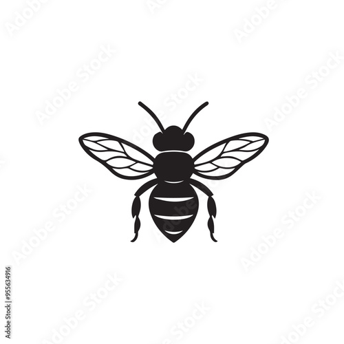 Bee in cartoon, doodle style . Image for t-shirt, web, mobile apps and ui. Isolated 2d vector illustration in logo, icon, sketch style, Eps 10, black and white. AI Generative