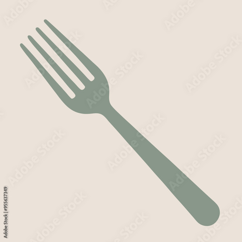 a silverware utensil for eating flat vector icon, vector silhouette, isolated white background, 