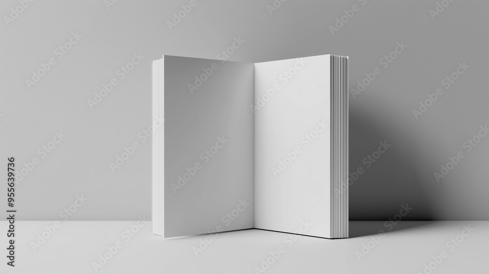 Biały, pusty mockup broszury w rozmiarach A4. Doskonały do prezentacji projektów broszur, magazynów i materiałów promocyjnych. Biały, pusty mockup broszury w rozmiarach A4. Doskonały do prezentacji projektów broszur, magazynów i materiałów promocyjnych.