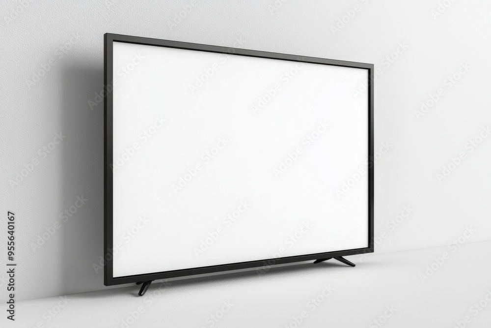 TV screen mockup on isolated background created with Generative AI TV screen mockup on isolated background created with Generative AI