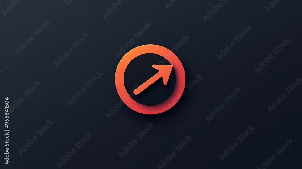 A simple arrow icon, embedded within a circle, representing a click action, on a dark background A simple arrow icon, embedded within a circle, representing a click action, on a dark background
