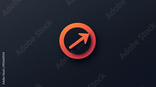 Free Download A simple arrow icon, embedded within a circle, representing a click action, on a dark background - GFXLoad