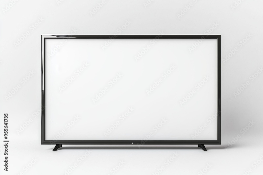 TV screen mockup on isolated background created with Generative AI TV screen mockup on isolated background created with Generative AI