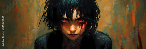 Wallpaper Mural Dark Anime Horror – Scary Halloween Character Art Torontodigital.ca