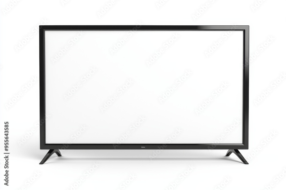 TV screen mockup on isolated background created with Generative AI TV screen mockup on isolated background created with Generative AI