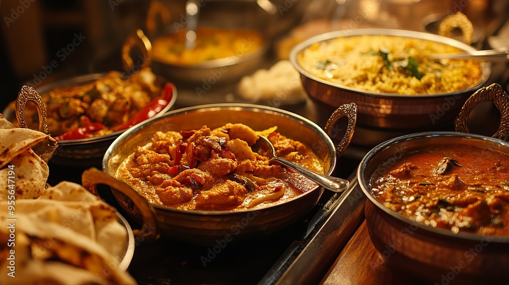 Indian Food On Restaurant Table