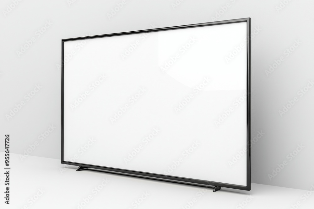 TV screen mockup on isolated background created with Generative AI TV screen mockup on isolated background created with Generative AI