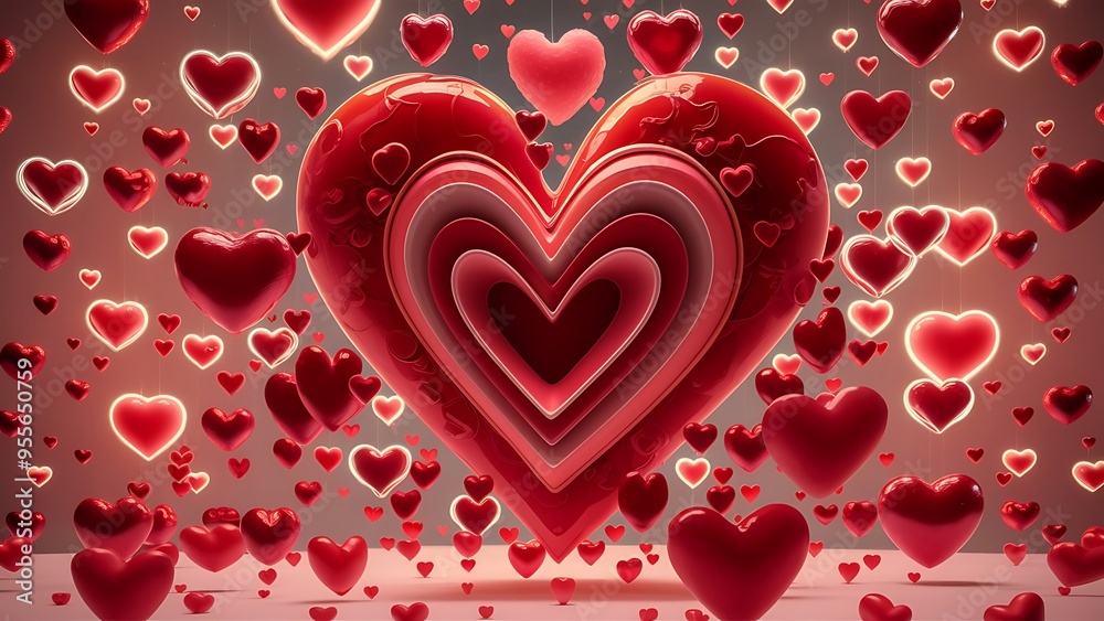 3d hearts background illustration 3d hearts background illustration
