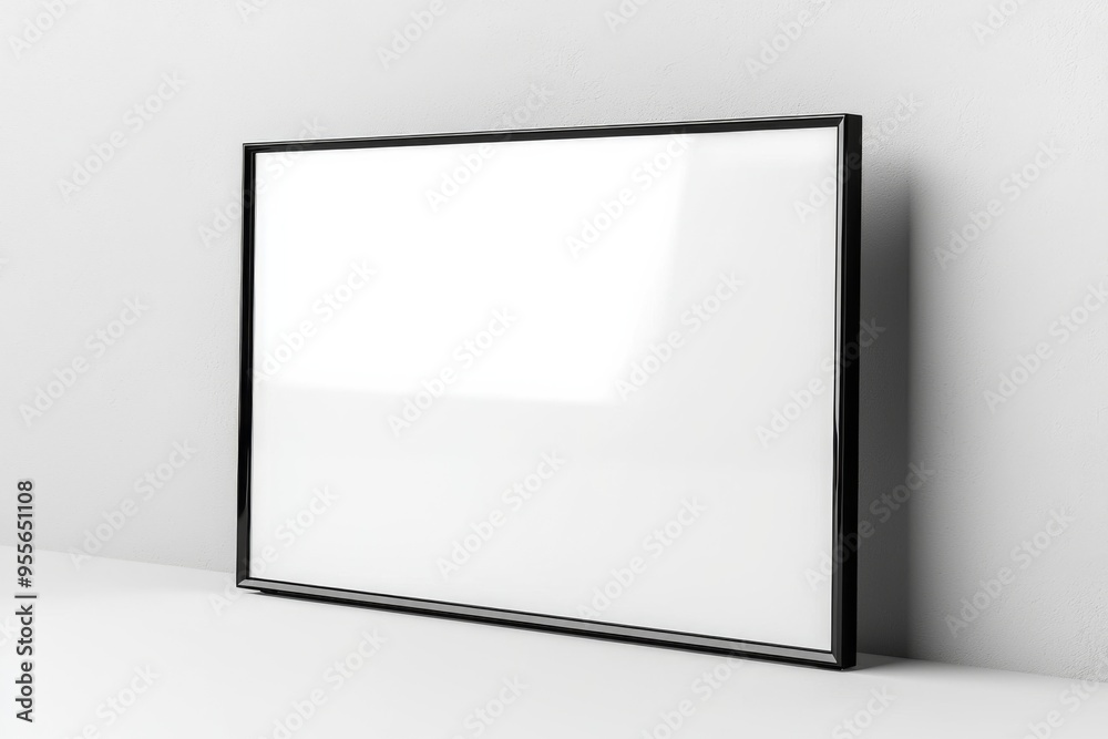 TV screen mockup on isolated background created with Generative AI TV screen mockup on isolated background created with Generative AI