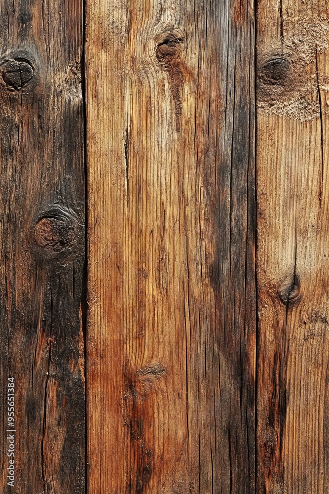 Naklejka premium Rough Sawn Board Texture, Photorealistic with Warm Feeling. AI generated illustration