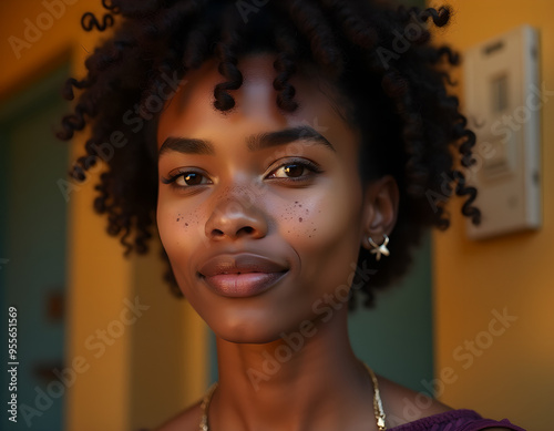 Portrait of Three Beautiful Black Women with Natural Hair and Radiant Skin
