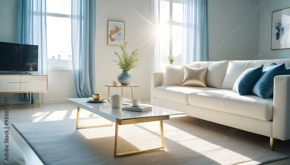 Fototapeta premium Photo interior modern design room 3d illustration