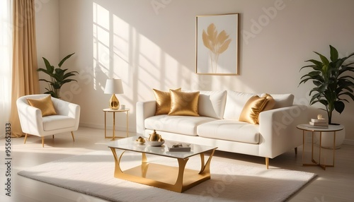 Photo interior modern design room 3d illustration
